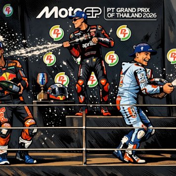 MotoGP Podium Celebration in Thailand