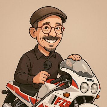 Motorradfreund mit Yamaha FZR